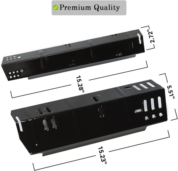 Grill Heat Plate Replacement for Dyna-Glo 5 Burner DGH474CRP DGH485CRP DGH483CRP, Dyna-Glo 4 Burner DGH450CRP Grills, Porcelain Steel Heat Plate for Revoace GBC1793W, 5 Pack - Image 3