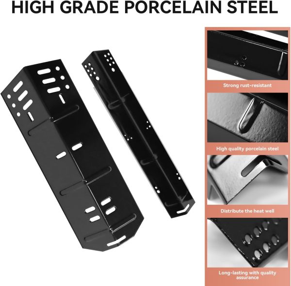 Grill Heat Plate Replacement for Dyna-Glo 5 Burner DGH474CRP DGH485CRP DGH483CRP, Dyna-Glo 4 Burner DGH450CRP Grills, Porcelain Steel Heat Plate for Revoace GBC1793W, 5 Pack - Image 4