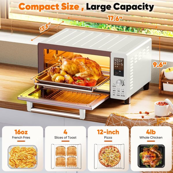 Nuwave Bravo Pro Convection Air Fryer Toaster Oven Combo, 2025 New and Improved, 10-in-1, 50°-450°F Temp Controls, Quick & Even Crisp Technology, 21Qt Capacity, Cozy Blue, PFAS Free - Image 2