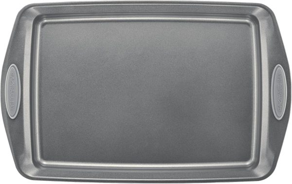 Rachael Ray Nonstick Bakeware Set with Grips, Nonstick Cookie Sheets / Baking Sheets - 3 Piece, Gray with Sea Salt Gray Grips - Image 11